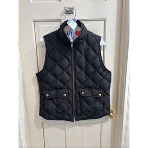 J.CREW Excursion Quilted Down Puffer Vest Size LARGE